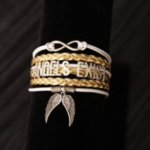 Ladies Angels Exist Genuine Leather Bracelet